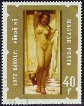 Lotz Károly -Fürdő nő bélyeg