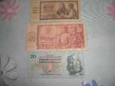 Cseszlovák bankjegyek 1960,1964 és 1970-ből