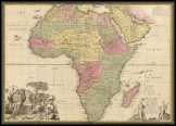 Afrika térkép 1725 angol nyelvű 