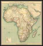 Afrika térkép 1909 angol nyelvű 