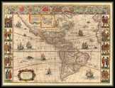 Amerika térkép 1617 latin nyelvű