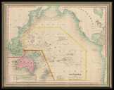 Oceánia térkép 1849 angol nyelvű