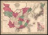 Kína és Japán  térkép 1869 