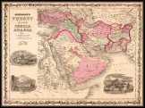 Törökország, Perzsia, Arábia térkép 1862 latin nyelvű 