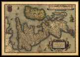 Anglia térkép 1570 latin nyelvű 