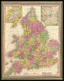 Anglia térkép 1849 angol nyelvű 