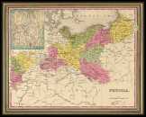 Poroszország térkép 1849 angol nyelvű 