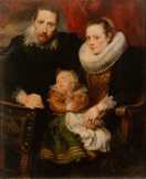 Anthony van  Dyck: Családi portré vászonnyomat poszter