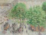 Camille Pissarro: Place du Theatre-Francais vászonnyomat poszter