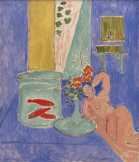 Henri Matisse: Az aranyhal és a szobor  vászonnyomat poszter