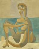 Pablo Picasso: Ülő fürdőző művészi vászonnyomat poszter reprodukció