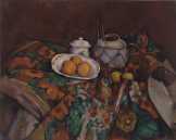 Paul Cezanne: Csendélet narancsos művészi vászonnyomat poszter