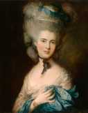Thomas Gainsborough: Egy nő kékben vászonnyomat poszter