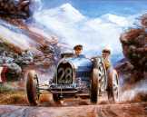 Bugatti Oldsmobil veterán versenyautó plakát