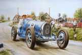 Bugatti veterán versenyautó poszter