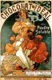Alfons Mucha: Chocolat Ideal szecesziós reklámplakát 