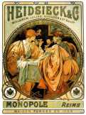 Alfons Mucha: Heidsick and Co szecesziós reklámplakát 