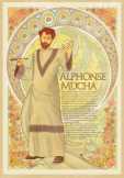 Alfons Mucha: Mucha önéletrajzával szecesziós reklámplakát