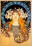 Alfons Mucha: Sarah Bernardt szecesziós reklámplakát Alfons Mucha: Sarah Bernardt szecesziós reklámplakát