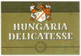 Hungária Delicatesse retro boroscímke plakát