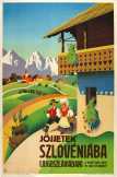 Jöjjetek Szlovéniába retro plakát 