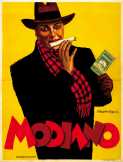Modiano szivarkapapír retro plakát