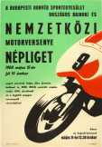 Nemzetközi motorkerékpár verseny Népligetben 1968