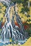 A kirifuri vízesés 1832 tradicionális japán festmény metszet 