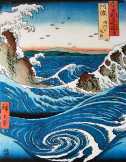 Sebes hullámok, Navaro 1855 tradicionális japán festmény metszet