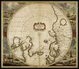 Északi-sark térkép 1636 latin nyelvű 