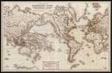 Telegráf világtérkép 1871 angol nyelvű 