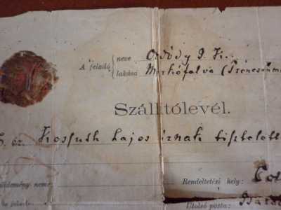 Kossuth Lajos szállító levél