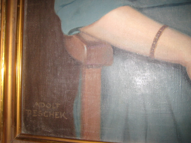 Adolf Peschek vászonra festett olajkép