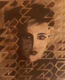 BOGDÁNDY KORNÉLIA:  Amazon 2008 Technika: viaszkép Méret: 80x100 cm