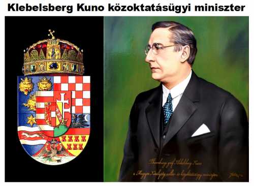 Klebelsberg Kuno vallás- és közoktatásügyi minisztere