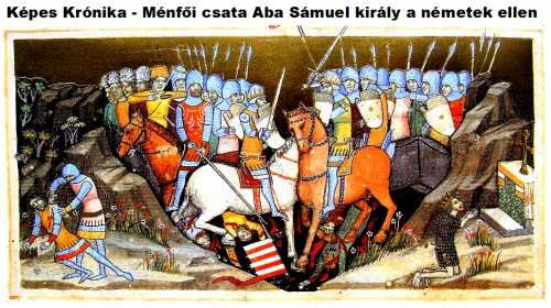 Képes Krónika - Ménfői csata 1044-ben Aba Sámuel király a németek ellen küzd