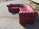 ​Eredeti Chesterfield antik burgundi színű ü