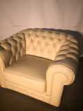A115 Eredeti chesterfield bőr fotel