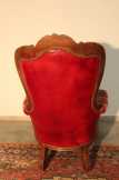 Chesterfield barokk bőr fotel.