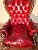 Chesterfield barokk bőr fotel.