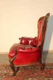 Chesterfield barokk bőr fotel.