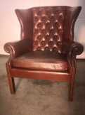 Chesterfield füles bőr fotel