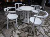 Fehér Thonet székes garnitúra
