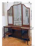 Magyar szecessziós fésülködőasztal a XIX. sz.vége