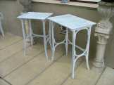 Provence bútor, fehér antikolt Thonet nagy asztal 
