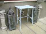 Provence bútor, fehér antikolt Thonet nagy asztal 