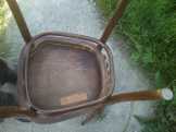 Régi fa étkezőasztal kihúzható, thonet székek
