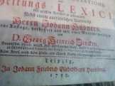 Handlungs Lexicon bőrkötéses német 1755 (Hübner)