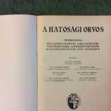 Hatósági Orvostan 1920-as,ritka!