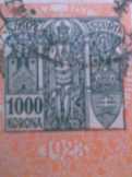 1000 koronás illetékbélyeg 1923-ból